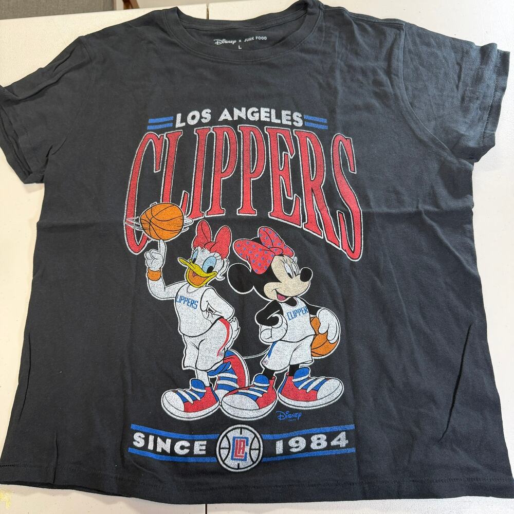 Los Angeles Clippers Disney x Junk Food Women's Minnie Daisy T-Shirt Large NWOT